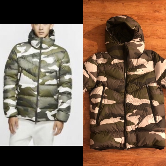 nike sportswear down fill windrunner camo